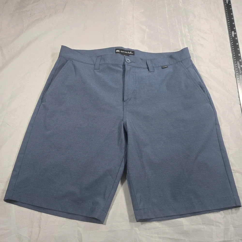 TravisMathew Golf Shorts Mens 36 Blue Performance Stretch Casual Athletic